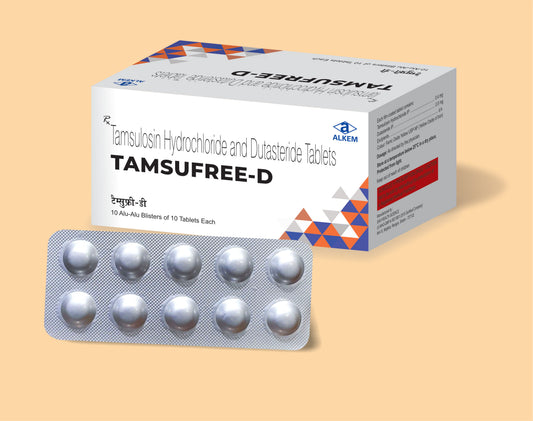Tamsufree - D Tablets (10'S) (10'S) Tamsulosin Hydrochloride 0.4Mg & Dutasteride 0.5Mg By Alkem1