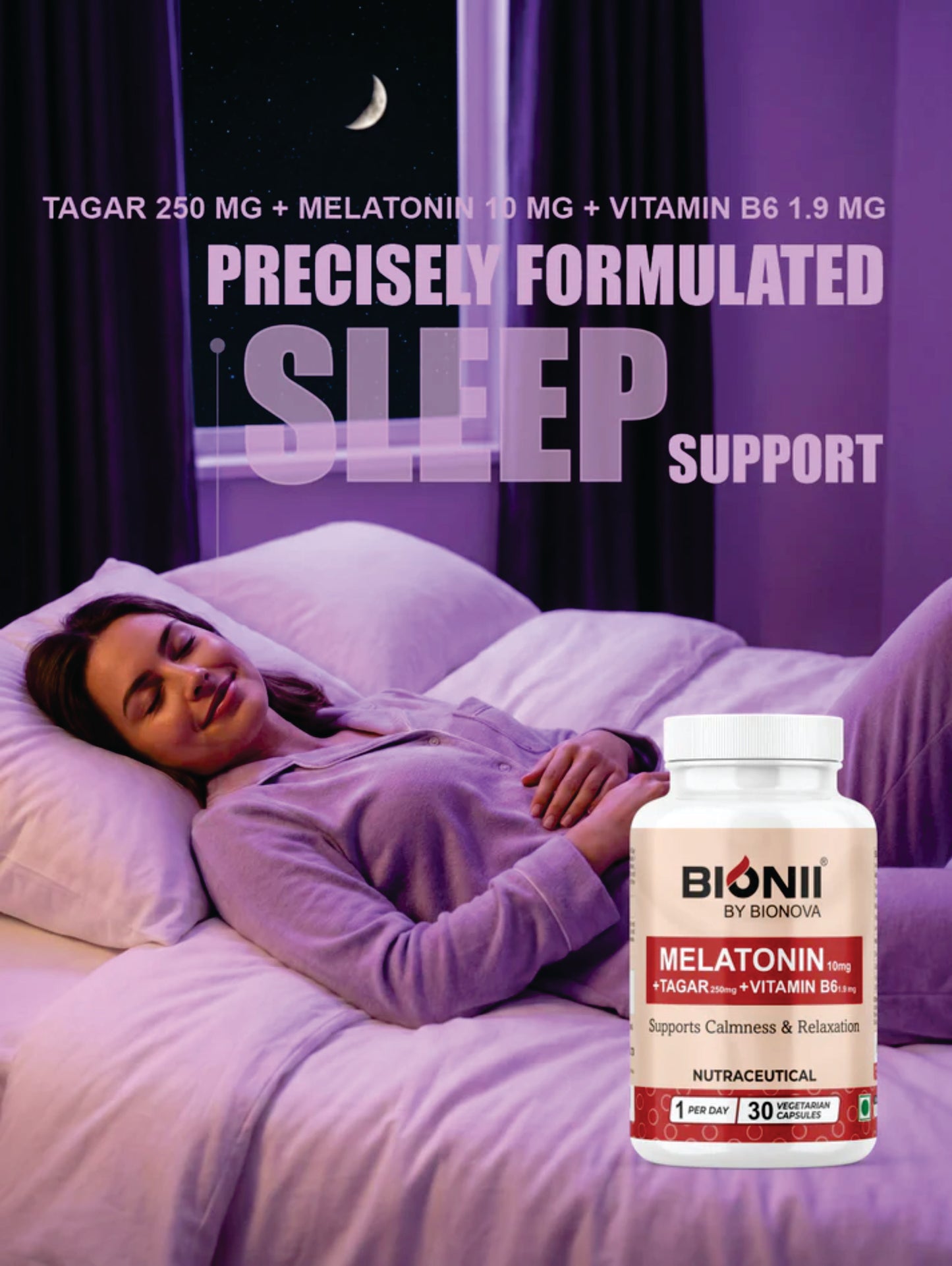 MELATONIN  MG + TAGAR 250 MG + VITAMIN B6 1.9 MG CAPS