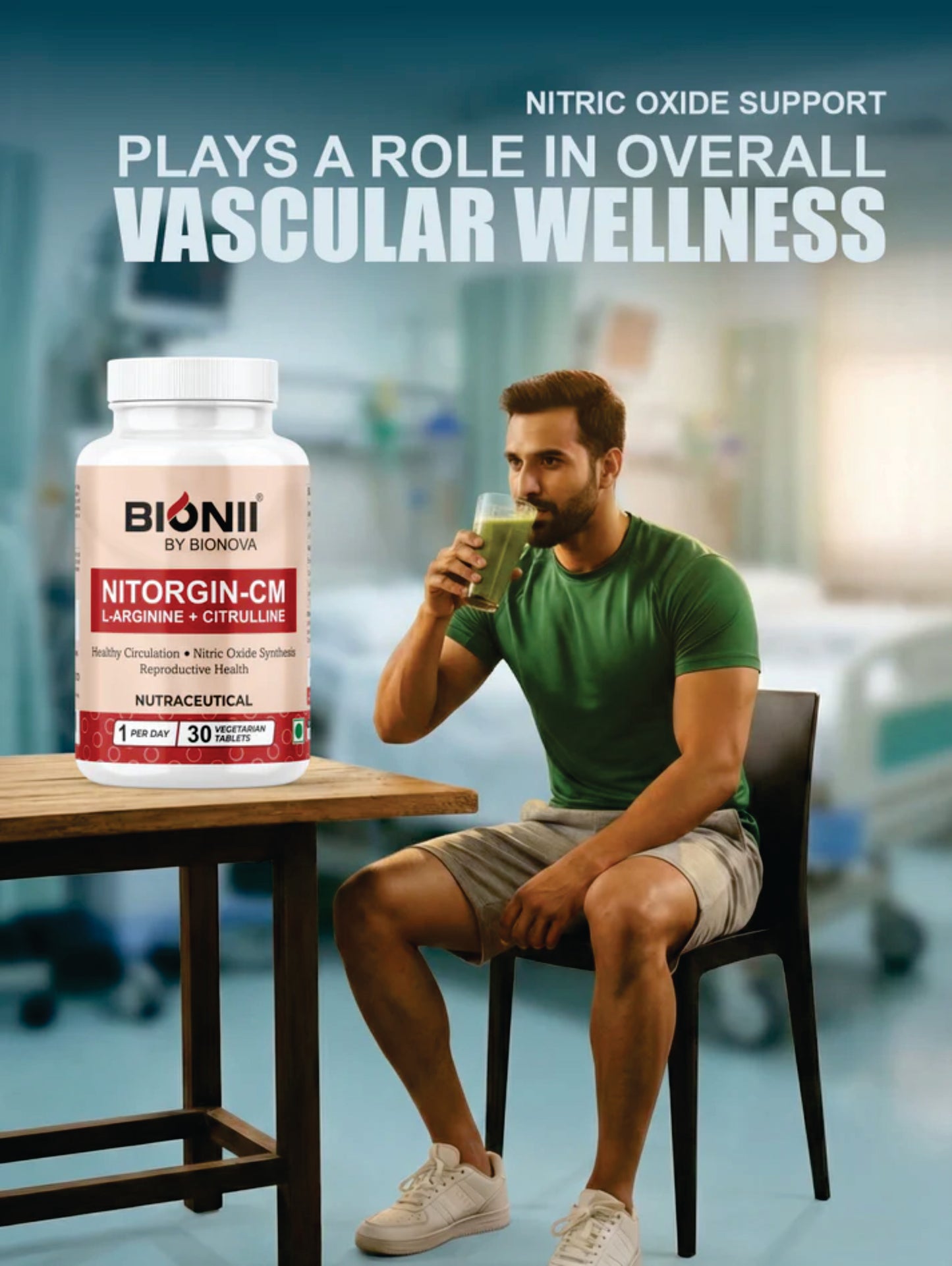 NITORGIN-CM TABS (L-Arginine Hcl-1000 mg, L-Citrulline Malate-300 mg)