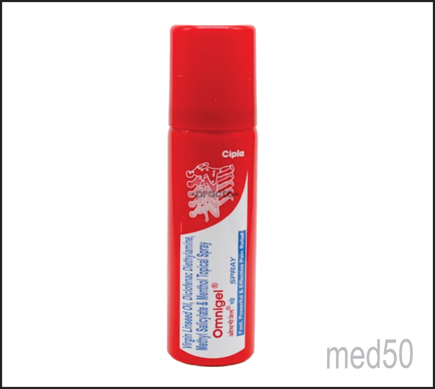 Omnigel Spray (Diclofenac+Linseed Oil+Diclofenac Diethylamine+Menthol+Methyl Salicylate)
