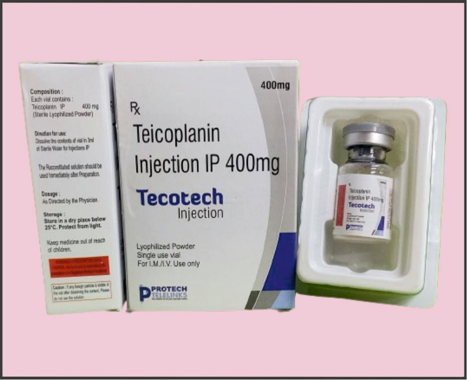 Tecotech-400 (10Ml) Teicoplanin 400 Mg By Protech