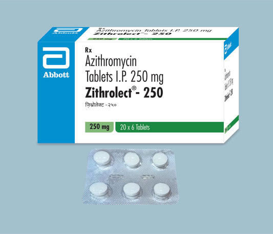 Zithrolect 250 Tablets 6S 6Tabs ( Azithromycin Tablets 250Mg ) By Abbott