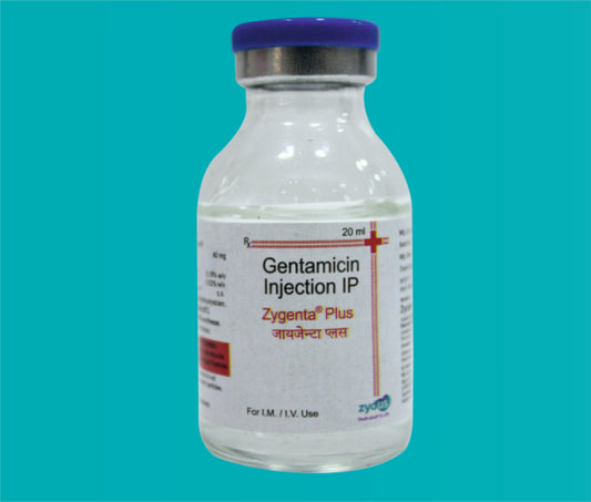 ZYGENTA PLUS INJ 20 ML 20ml ( Gentamicin 40mg ) by Zydus