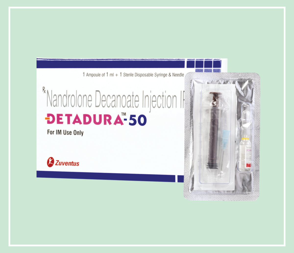 Detadura 50 Injection (10X1X1 Ml) Nandrolone Decanoate 50 Mg/Ml Inj By Zuventus