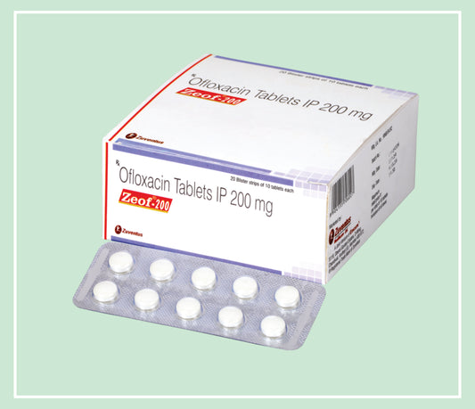 Zeof 200 Tablet  (20X1X10 T) Ofloxacin 200 Mg Tab By Zuventus