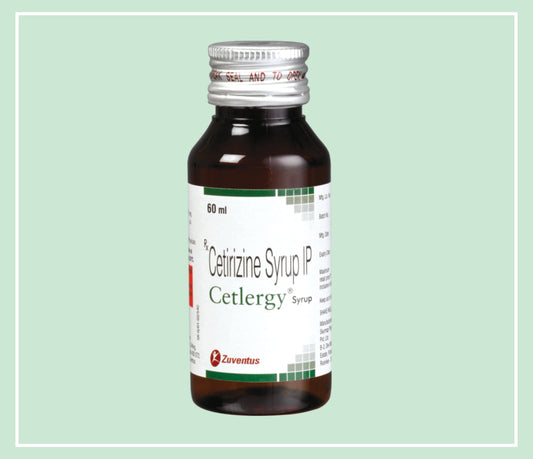 Cetlergy Syrup 60 Ml (20X1X60 Ml) Cetirizine 5 Mg/5 Ml Syr By Zuventus