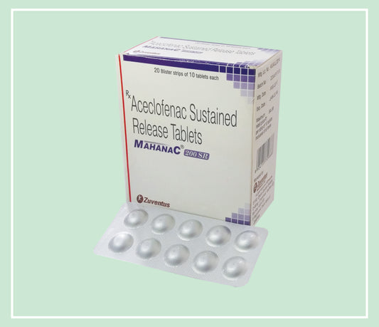 Mahanac 200 Sr Tablet (20X20X10 T) Aceclofenac 200 Mg Sr Tab By Zuventus