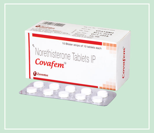 Covafem Tablets (30X1X10 T) Norethisterone 5 Mg Tab By Zuventus