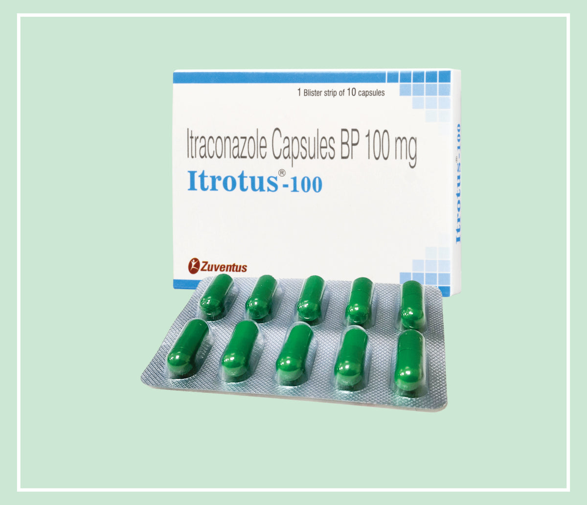 Itrotus 100 Capsule  (10X1X10 C) Itraconazole 100 Mg Cap By Zuventus