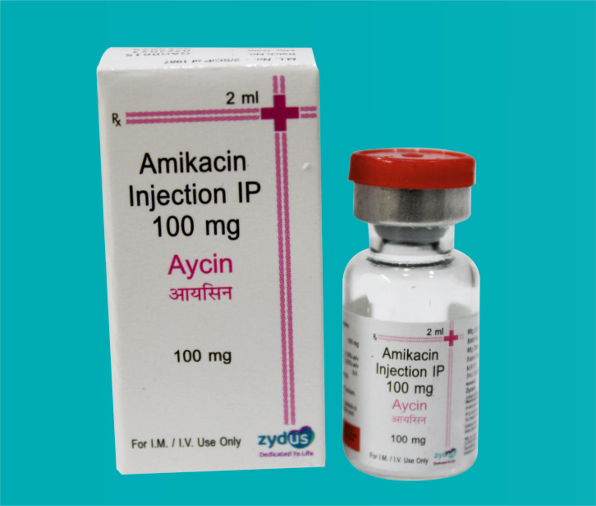 Aycin 100 Inj.  (2ml.)Amikacin 100 Mg by Zydus