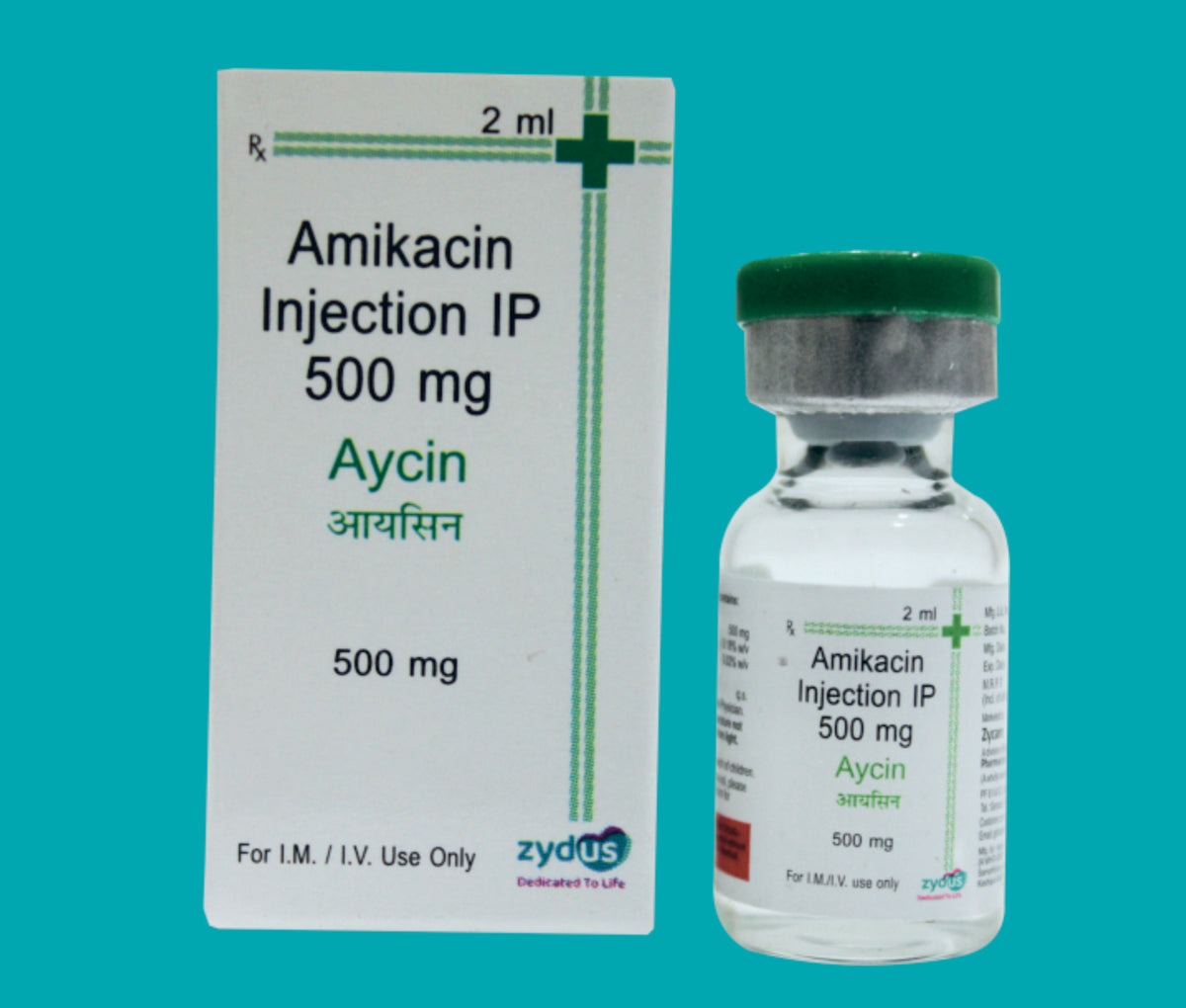 Aycin 500 Inj.  (2ml.)Amikacin 500 Mg by Zydus