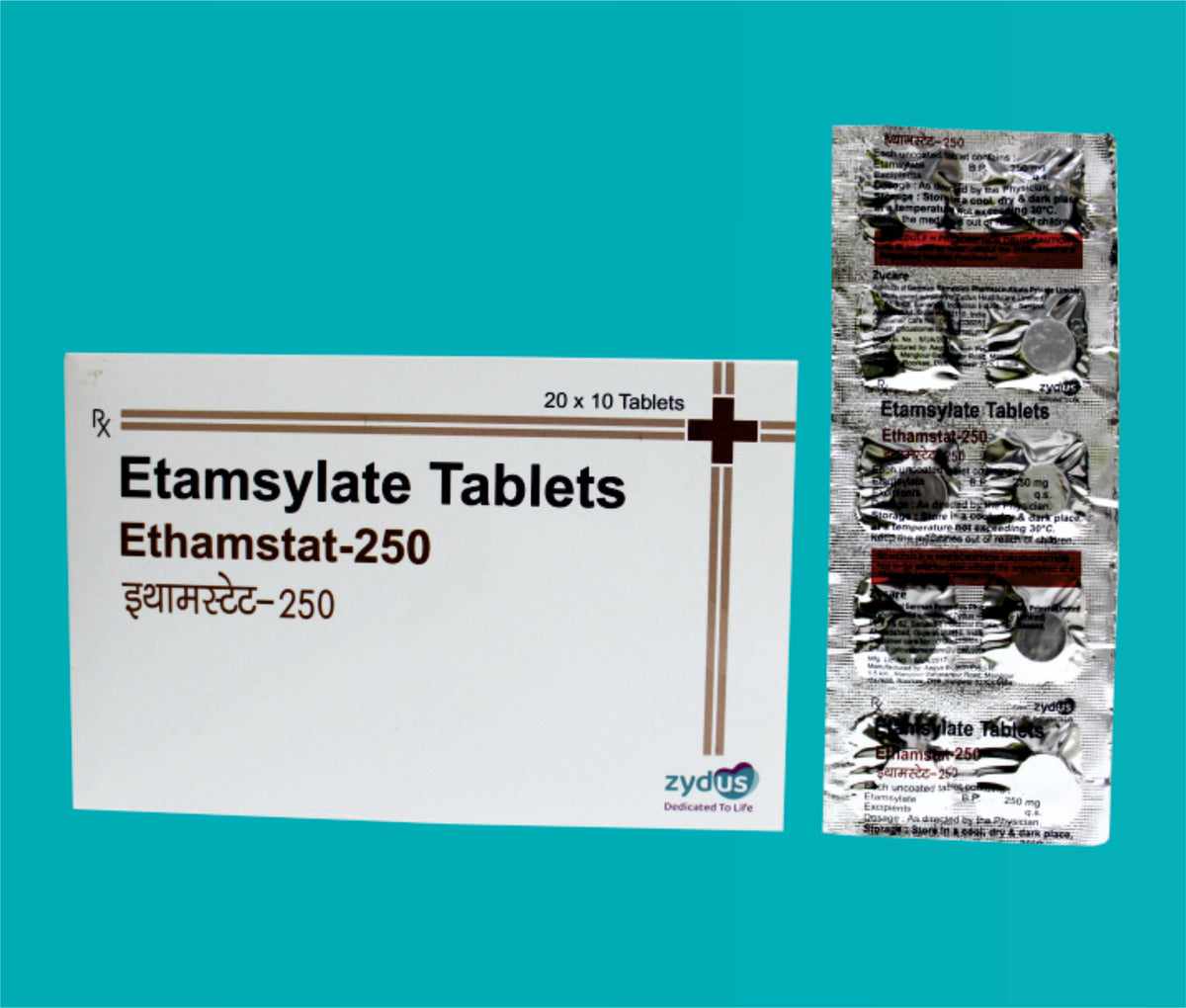 Ethamstat  250 Tab (20X10T)Etamsylate 250 Mg by Zydus