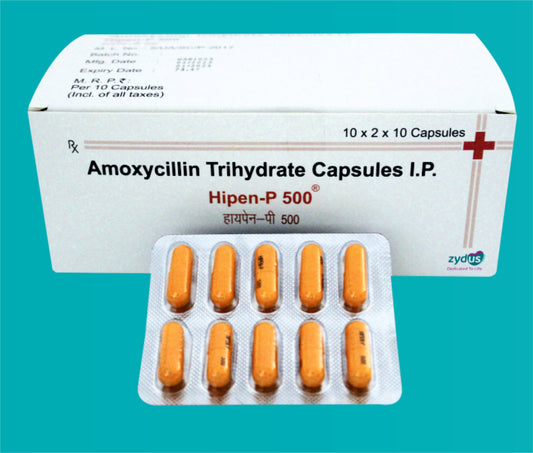 Hipen P 500 Cap (20X10)Amoxicillin 500 Mg by Zydus