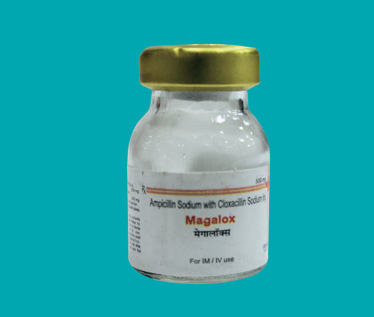 Megalox Inj.  (Vial)Ampicillin 250 Mg + Cloxacillin 250 Mg by Zydus