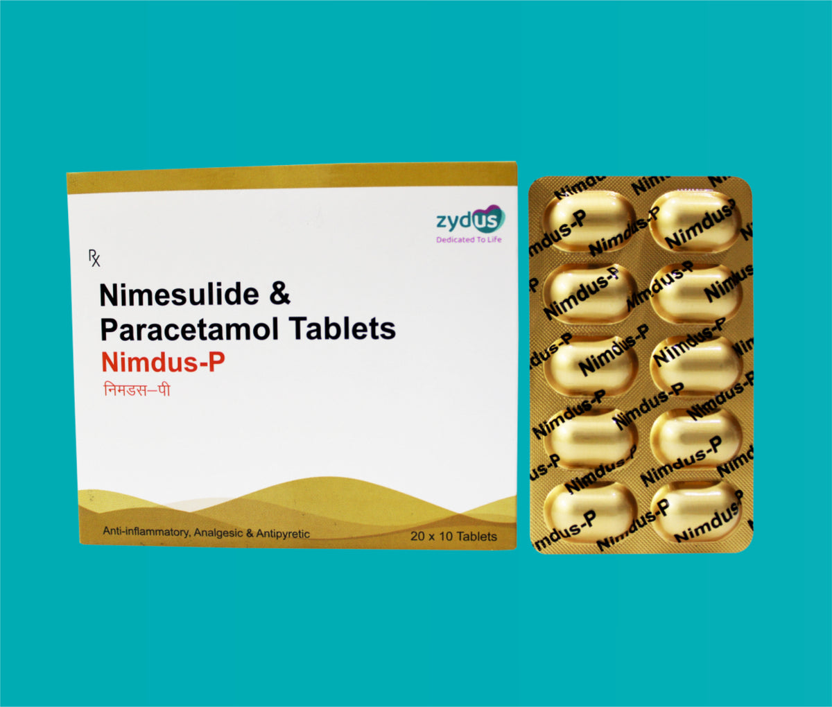 Nimdus-P Tab (Gold) Blister Pack (20X10)Nimesulide 100 Mg + Paracetamol 325 Mg by Zydus