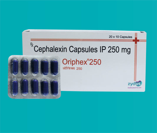 Oriphex 250 Cap. (20X10)Cephalexin 250 Mg by Zydus