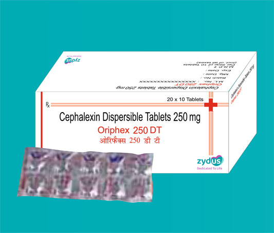 Oriphex 250 DT  (20X10)Cephalexin 250 Mg by Zydus