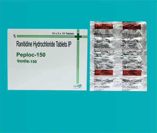 Peploc 150 Tab. (20X10)Ranitidine 150 Mg by Zydus