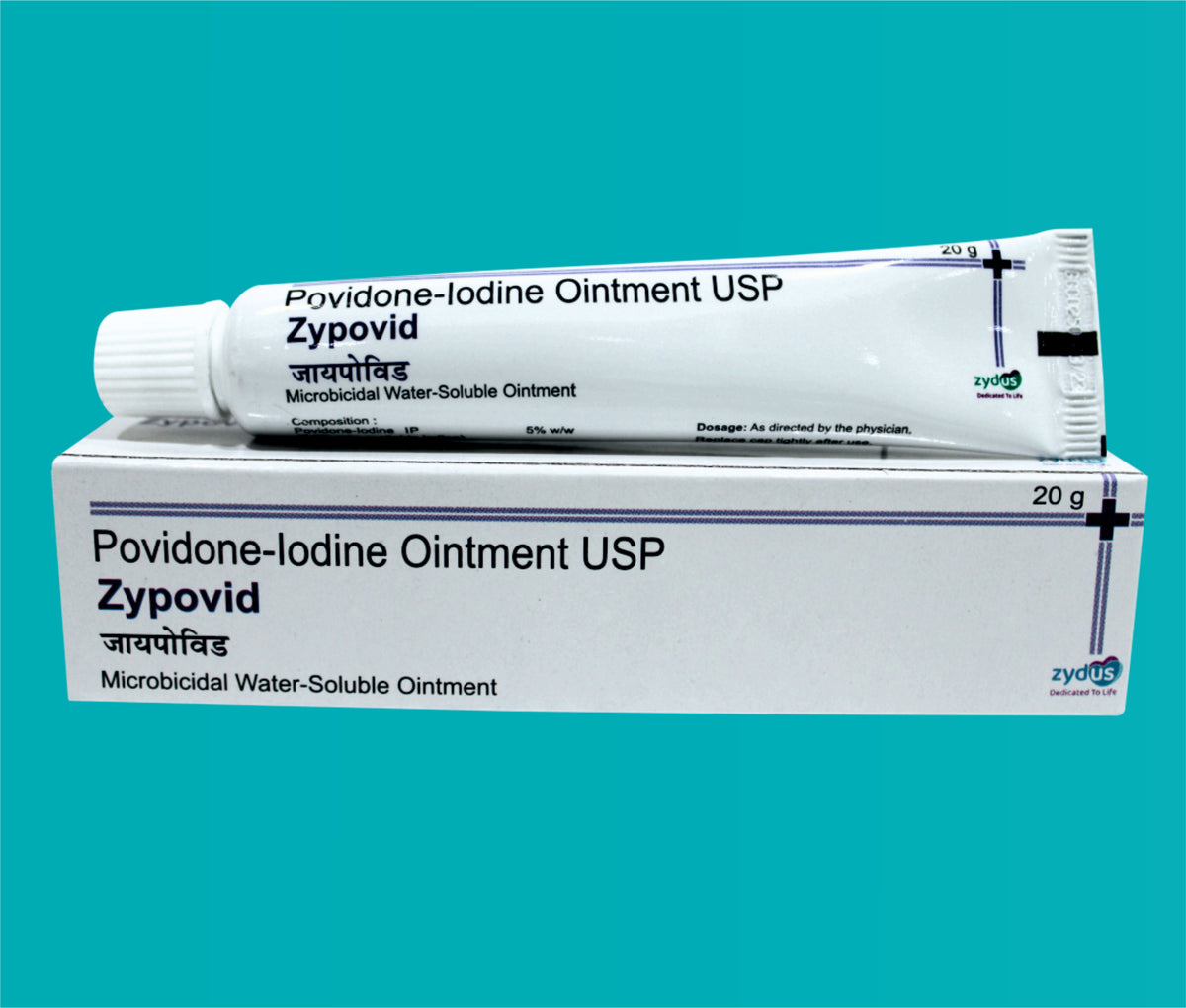 Zypovid Ointment  (20gm)Povidone Iodine I.P. ----5 % W/W by Zydus