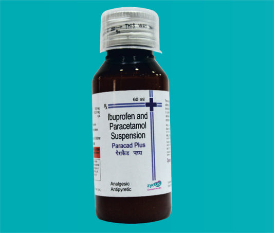 Paracad Plus Susp. (60ml.)Ibuprofen 100 Mg + Paracetamol 162.5 Mg by Zydus