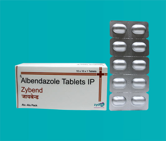 Zybend Tab.  (Alu- Alu)  (10x10)Albendazole 400 Mg by Zydus