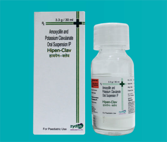 Hipen Clav 228.5  Susp. (30ml.)Amoxicillin 200 Mg + Clavulanic Acid 28.5 Mg by Zydus