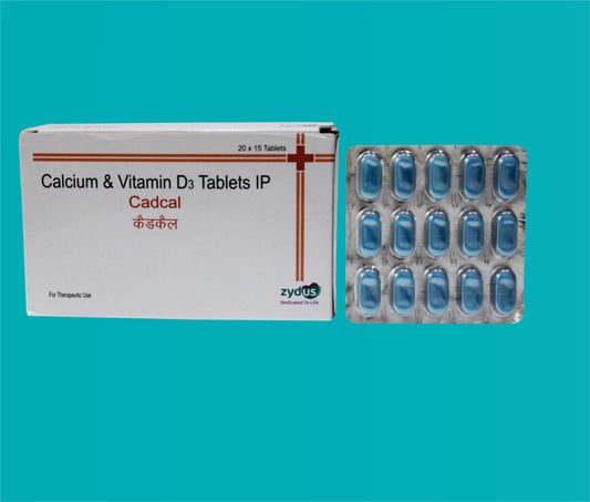 Cadcal Tab (20X15)Calcium 500 Mg + Vitamin D3 250 Iu by Zydus