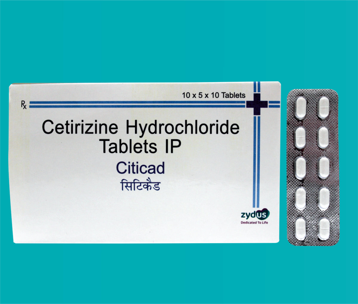 Citicad Tab.  (50X10)Cetirizine 10 Mg by Zydus