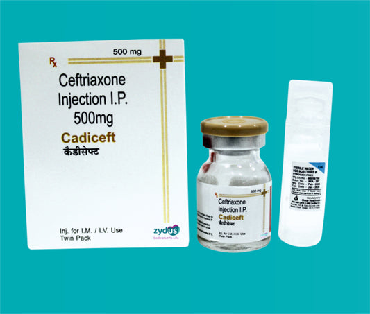 Cadiceft 500 Inj. (Vial)Ceftriaxone 500 Mg by Zydus