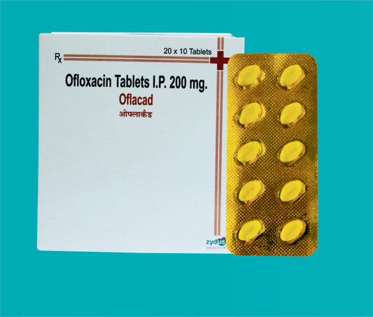 Oflacad 200  Tab. (20X10)Ofloxacin 200 Mg by Zydus