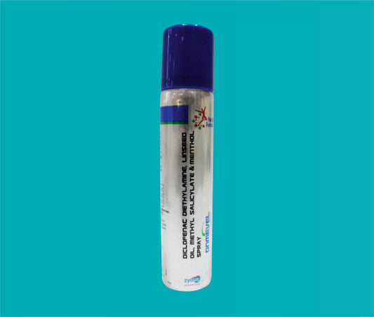 Onmevel Spray  (60GM)Diclofenac 1% + Menthol 5% + Methyl Salicylate 10% + Linseed Oil 3% by Zydus