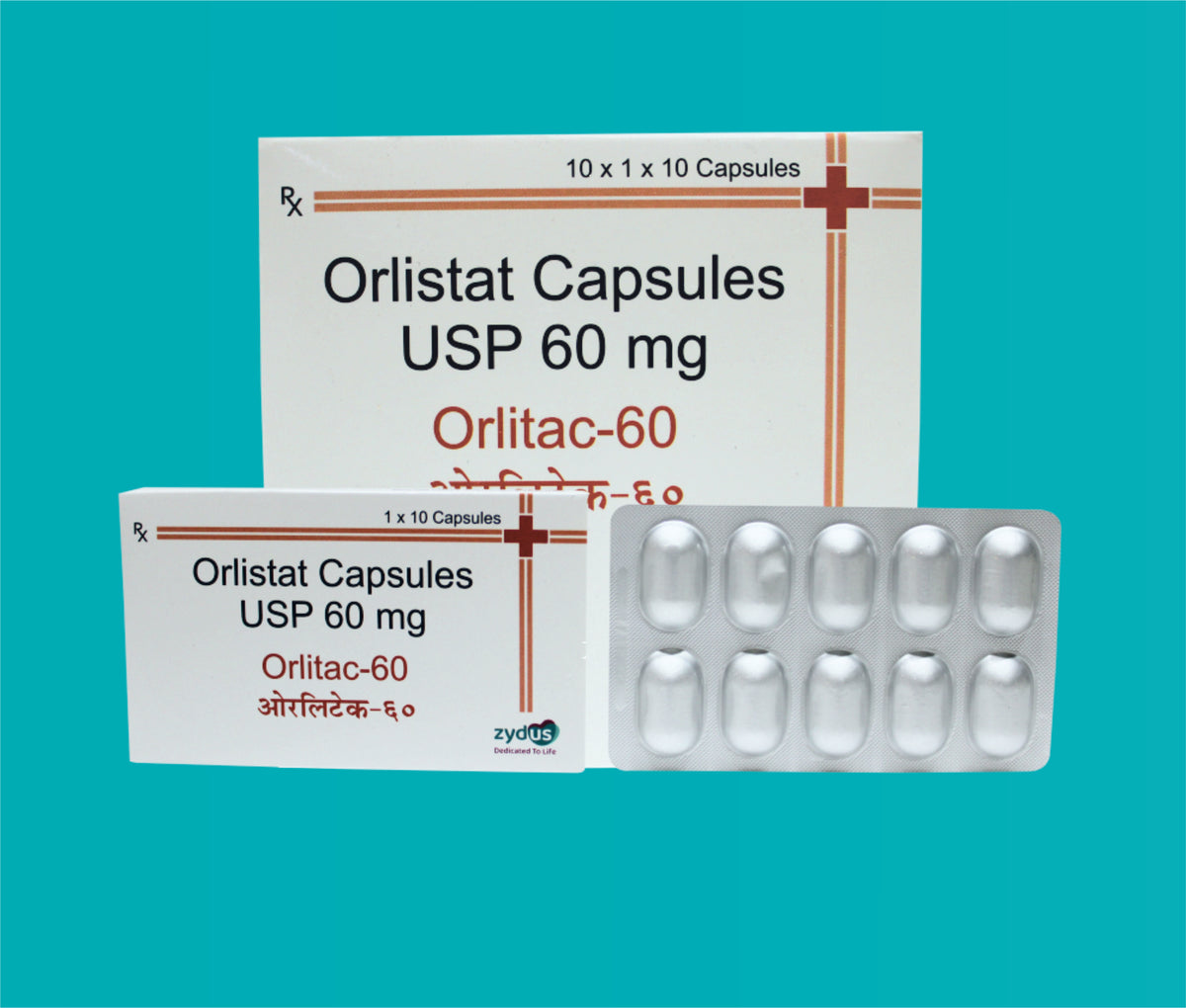 Orlitac 60 Capsule  (10x1x10)Orlistat 120 Mg by Zydus