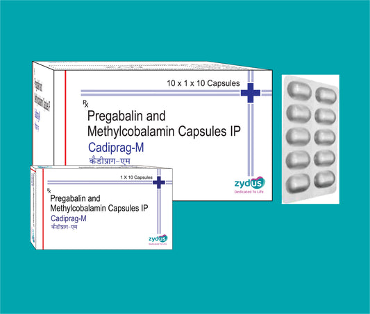 Cadiprag- M Capsule  (10x1x10)Pregabalin 75 Mg + Methylcobalamin 750 Mcg by Zydus