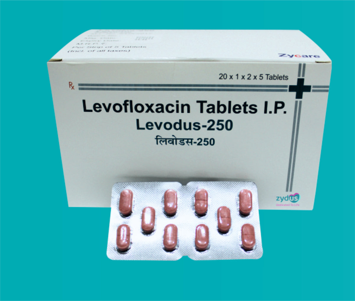 Levodus 250 Tab (20x2x5)Levofloxacin 250 Mg by Zydus