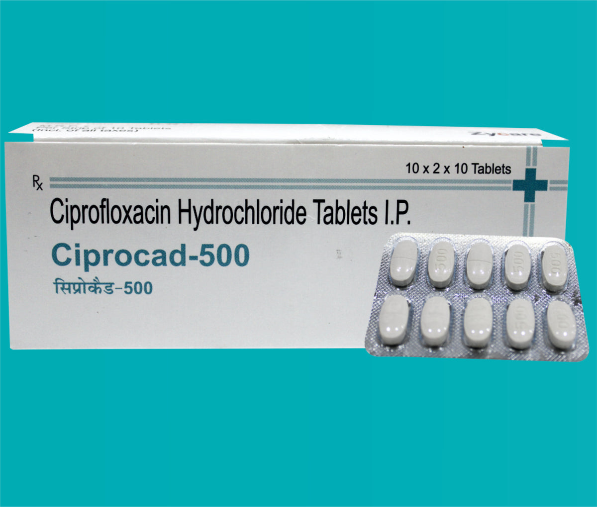 Ciprocad 500 Tab (20x10)Ciprofloxacin 500 Mg by Zydus