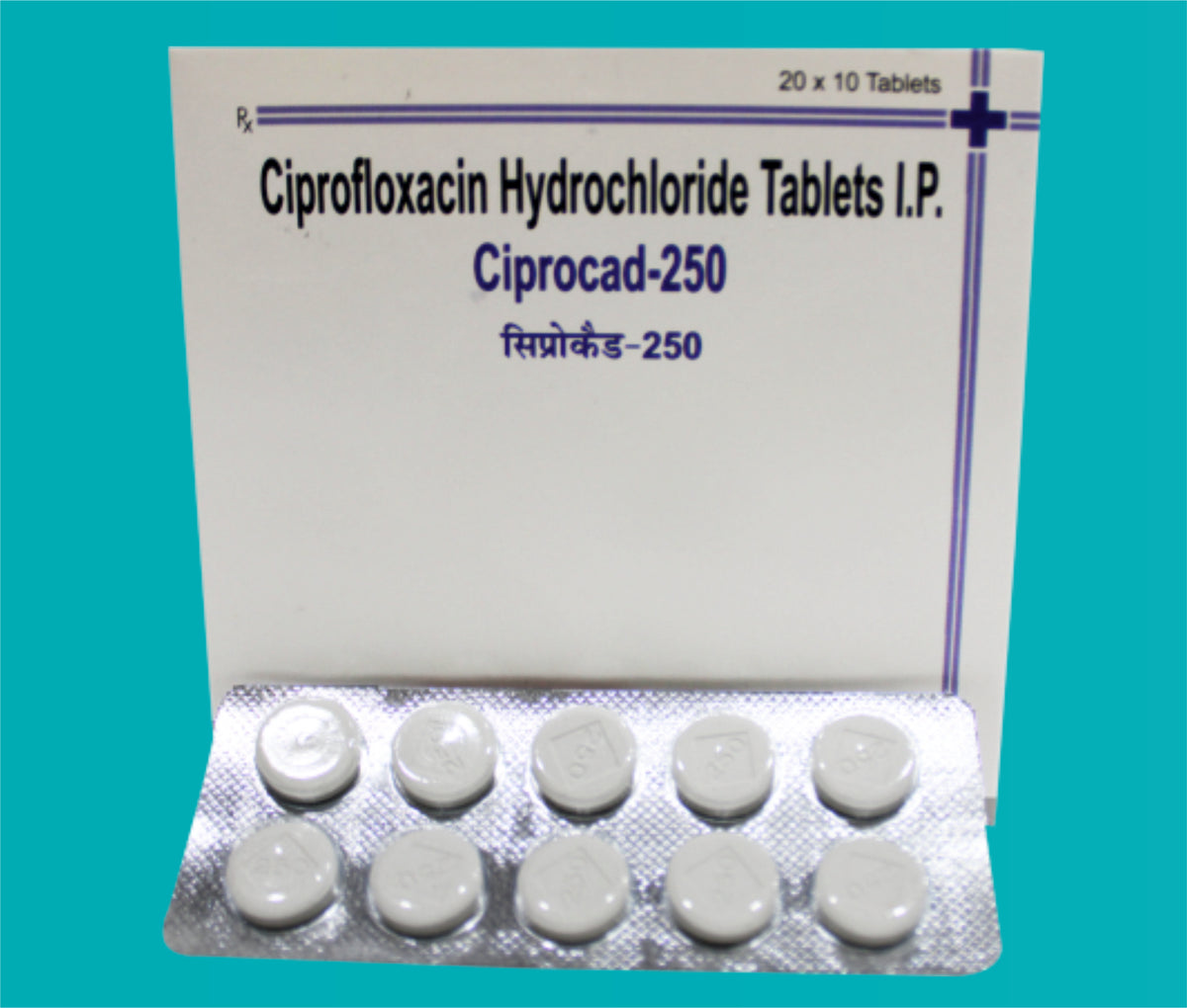 CIPROCAD - 250MG TAB 20X10 (20x10)Ciprofloxacin 250 Mg by Zydus