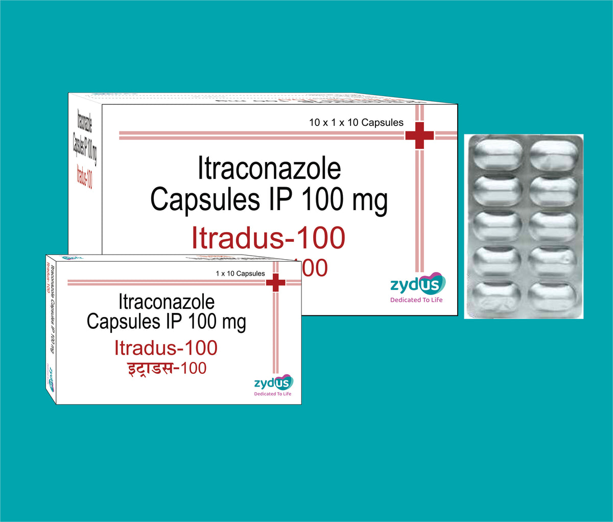 Itradus  100 mg Tabs (10X1X10)Itraconazole 100 Mg by Zydus