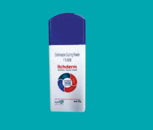 Itchderm Dusting Powder (75gm)Clotrimazole 1% by Zydus