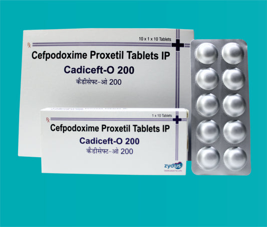 Cadiceft- O 200 mg Tab (10x1x10)Cefpodoxime 200 Mg by Zydus