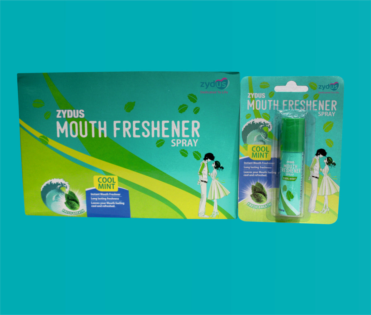Zydus Mouth Freshner (Cool Mint Flavour) (15gm)Pudina + Aloe Vera + Peppermint Oil + Clove Oil + Cardamom Oil by Zydus