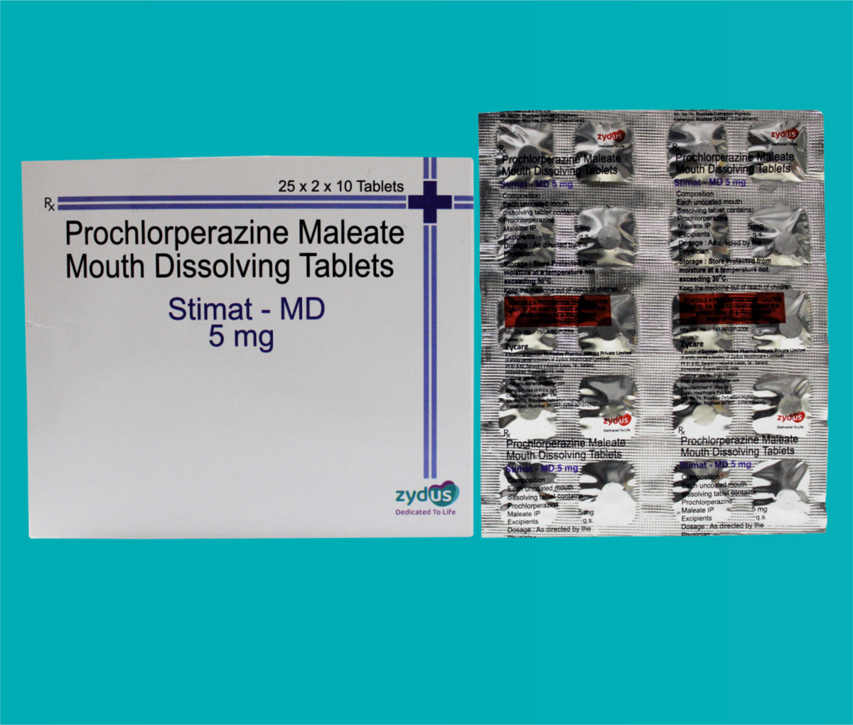 Stimat- MD Tabs
 (50x10)Prochlorperazine 5 Mg by Zydus