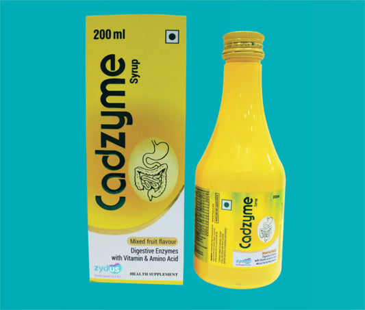 Cadzyme 200 ml. Syp. (Mixed Fruit flavour) (200ML)Digestive Enzymes With Vitamins & Aminoacid by Zydus
