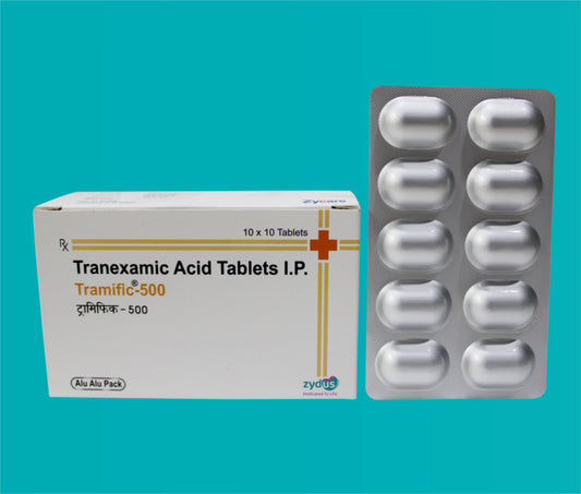 Tramific 500 mg tabs. (Alu-Alu Pack) (10x10)Tranexamic Acid 500 Mg by Zydus