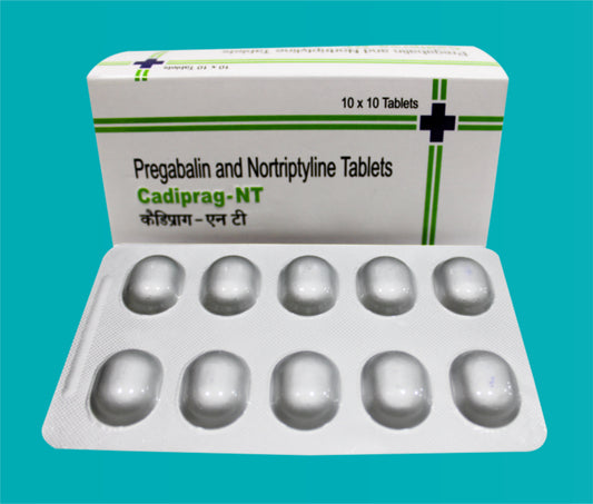 Cadiprag- NT Tabs. (Alu-Alu)  (10X10)Pregabalin 75 Mg + Nortriptyline 10 Mg by Zydus