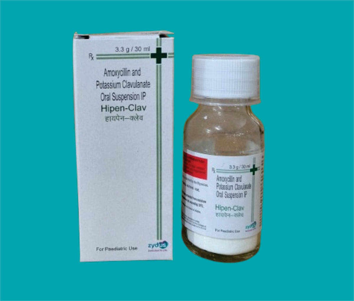 Hipen Clav  Dry Sup 30 ml.
 with WFI (30 ml ) (30ml.)Amoxicillin 200 Mg + Clavulanic Acid 28.5 Mg by Zydus