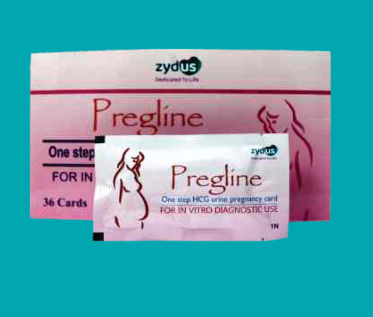 Pregline Card  (36X1)Hcg Urine Pregnancy Test Card by Zydus