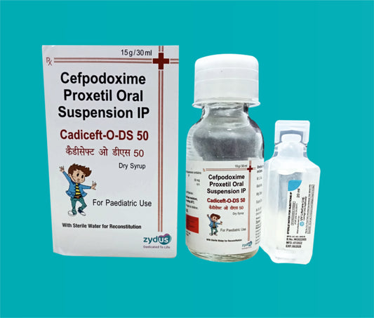 Cadiceft O DS 50 Glass
 Bottle With Water (30ml)Cefpodoxime 50 Mg by Zydus