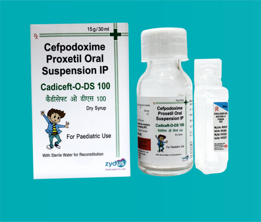 Cadiceft O DS 100 Glass
 Bottle With Water (30ml)Cefpodoxime 100 Mg by Zydus