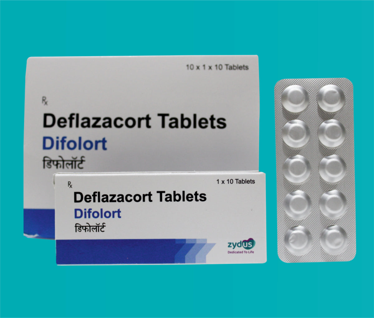 Difolort Tablet (10x1x10)Deflazacort 6 Mg by Zydus