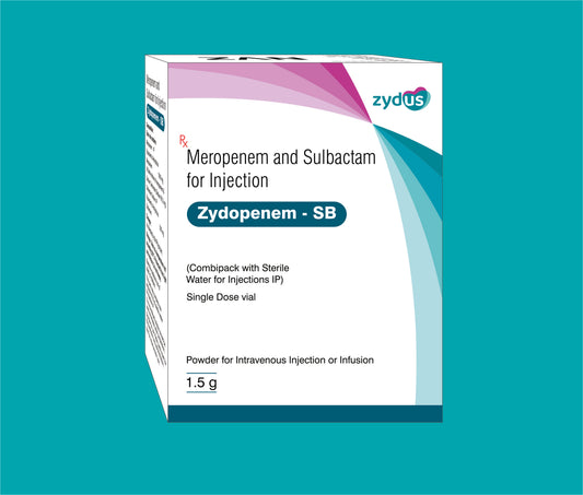 Zydopenam SB (1.5GM)Meropenem 1000 Mg + Sulbactam 500 Mg by Zydus